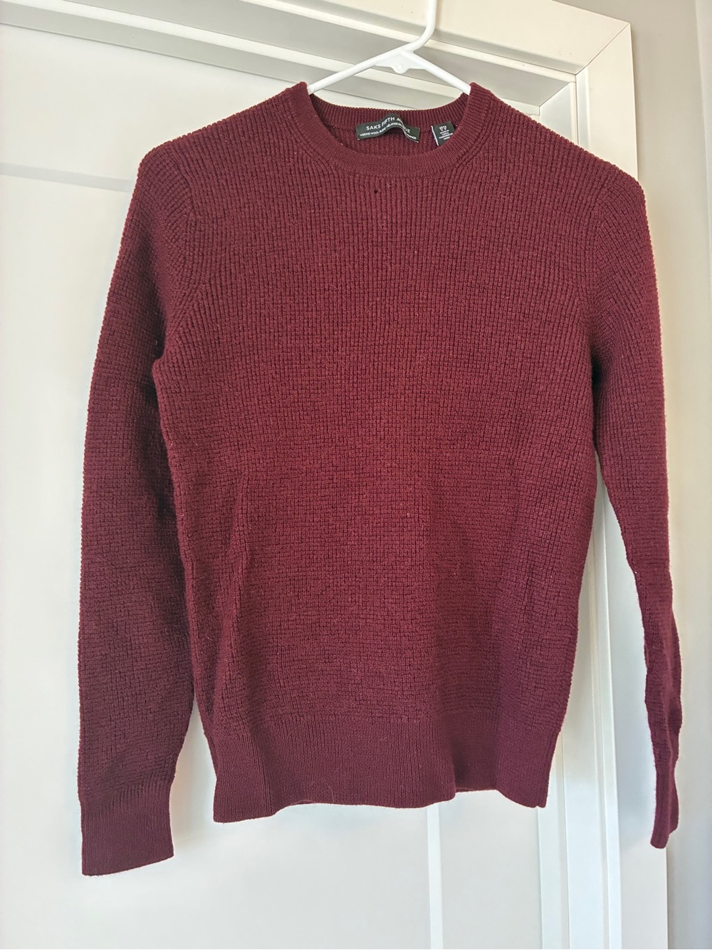 Saks Fifth Avenue Women’s Crewneck Sweater in Burgundy Red